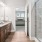 a bathroom with a glass shower